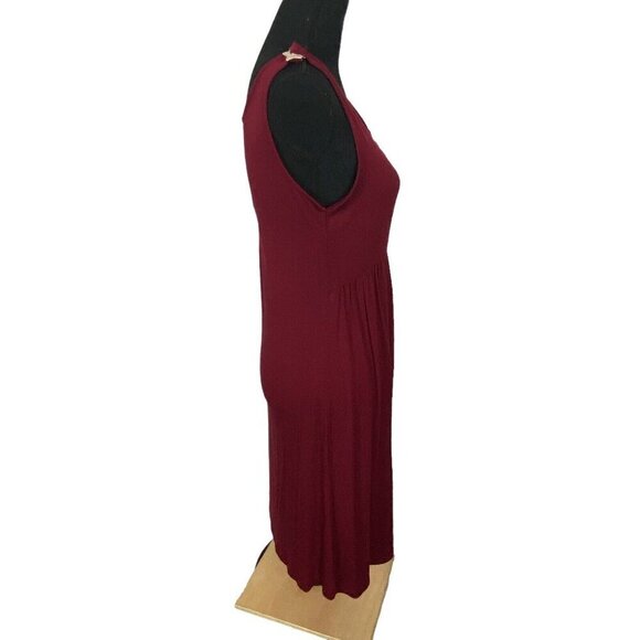 GLAMIX Fit Flare Maternity Dress Sleeveless Red S 61-5 NWT - Picture 3 of 13